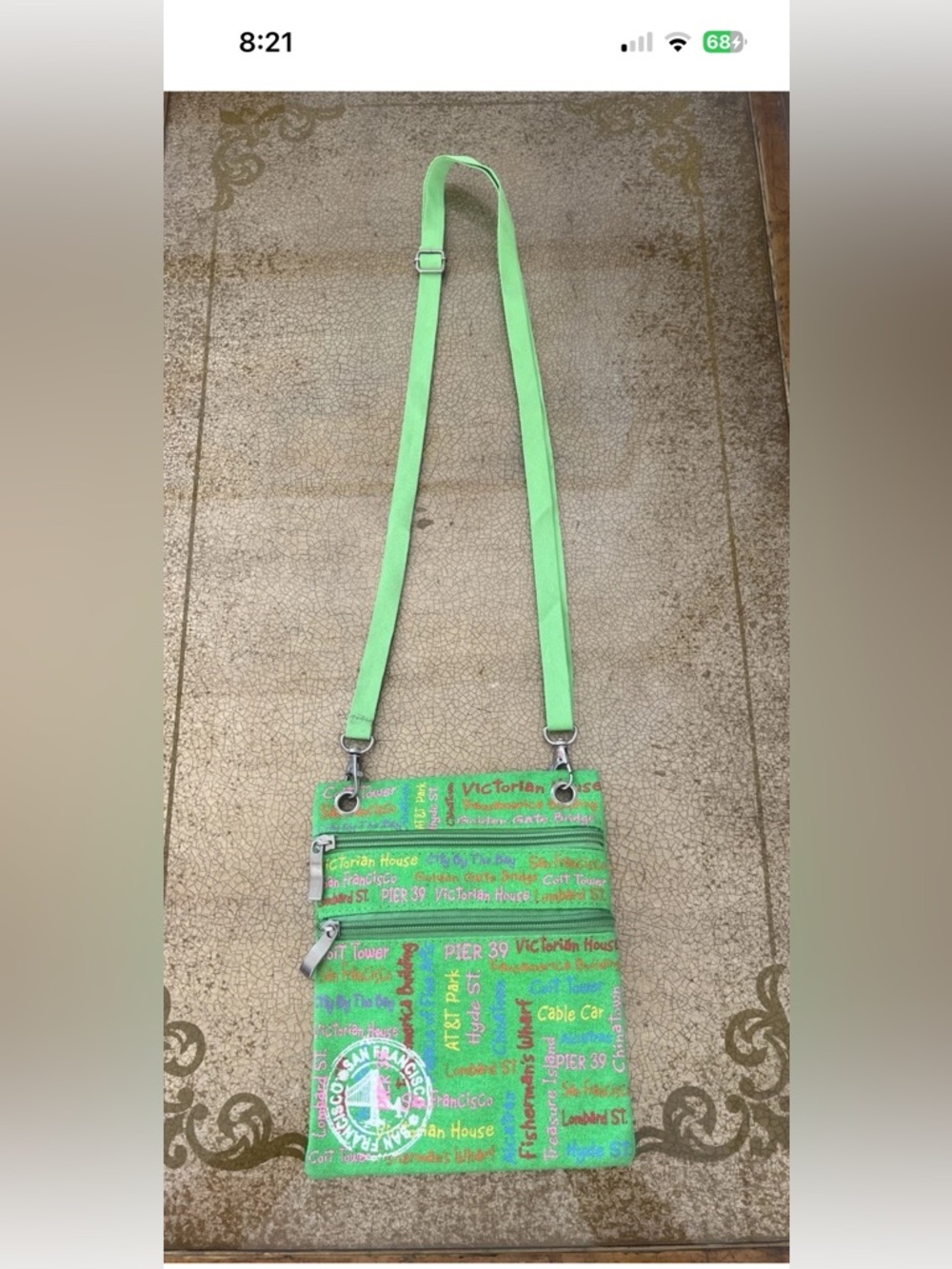 San Francisco City Crossbody Bag with Popular Tourist Attractions